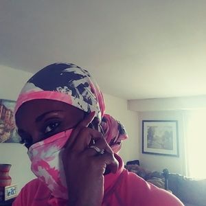 Mask with matching headwrap